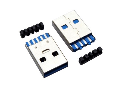 USB 3.0 A公短焊线一体式