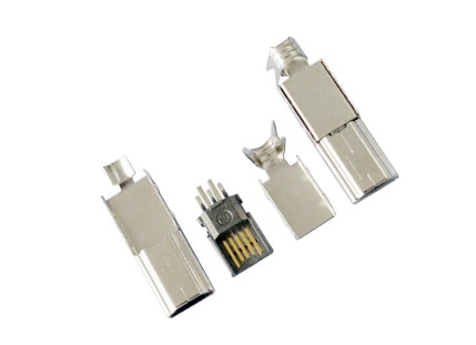 MINI USB 5P公 超薄A型前五后五 三件套